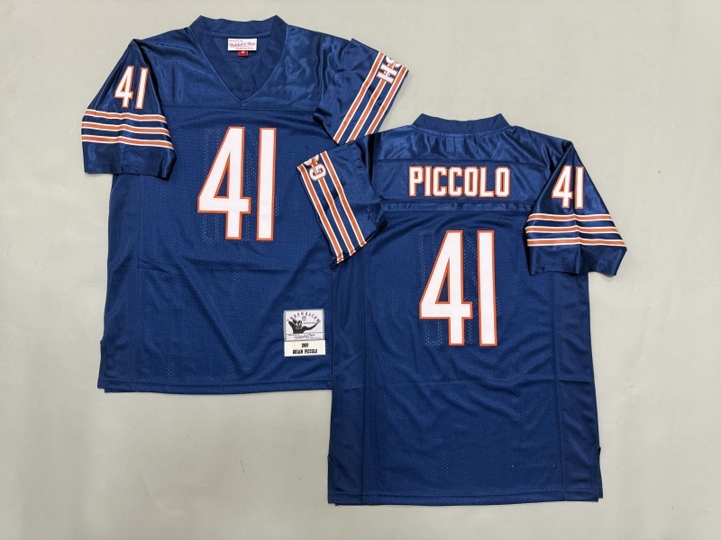 Men 2025 Nike Chicago Bears #41 Piccolo Blue Throwback Limited NFL Jersey style 001